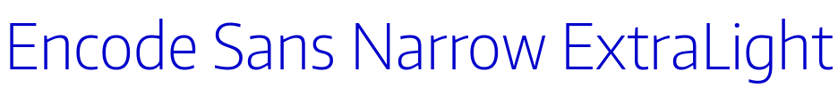 Encode Sans Narrow ExtraLight шрифт